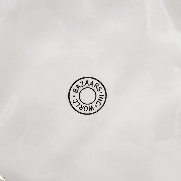 World Bazaars Baseball Theme Chips & Dip Ceramic Platter World Series 14x12 - Picture 9 of 9